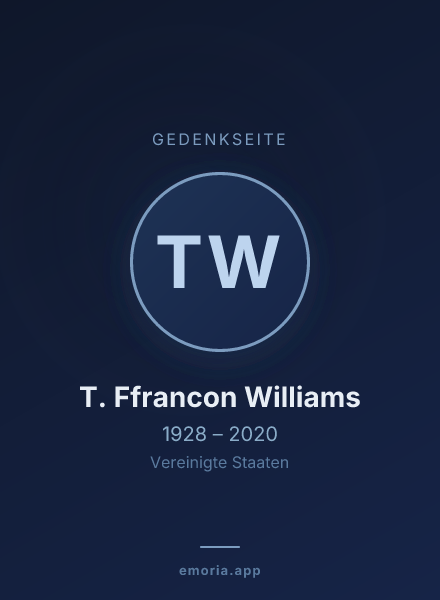 Gedenkportrait von T. Ffrancon Williams