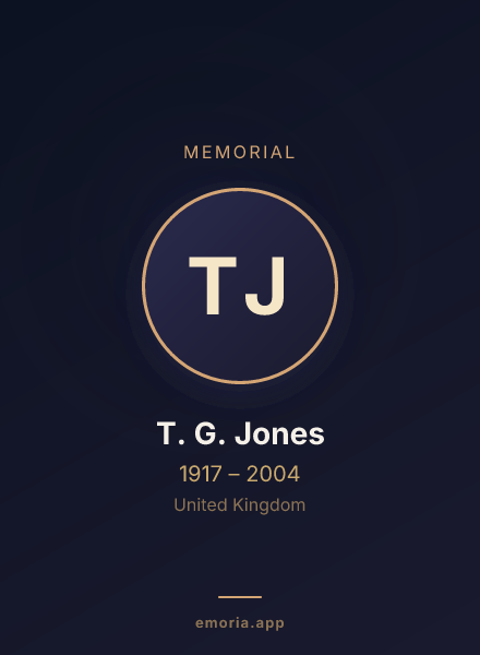 Memorial portrait of T. G. Jones