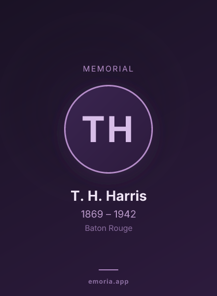 Memorial portrait of T. H. Harris