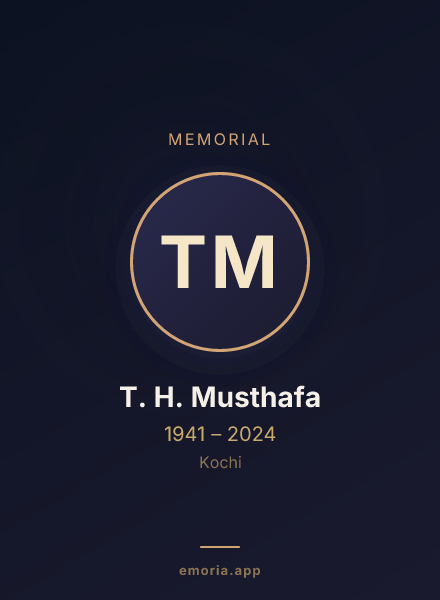Memorial portrait of T. H. Musthafa
