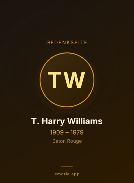 Gedenkportrait von T. Harry Williams