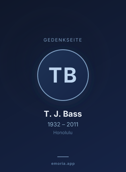 Gedenkportrait von T. J. Bass