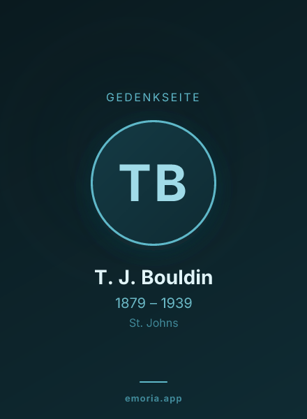 Gedenkportrait von T. J. Bouldin