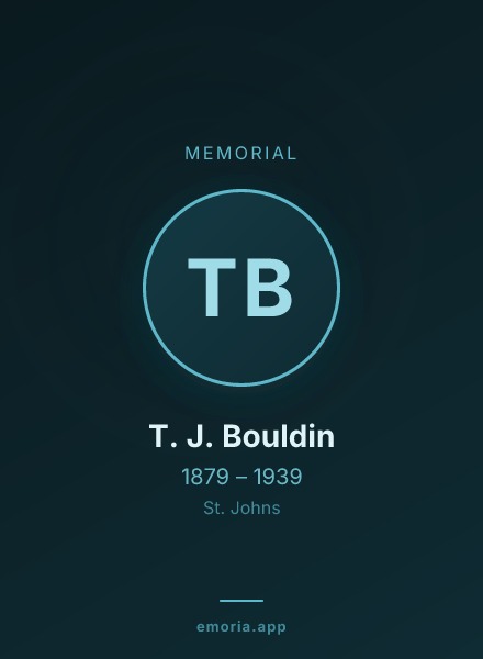 Memorial portrait of T. J. Bouldin
