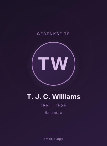 Gedenkportrait von T. J. C. Williams