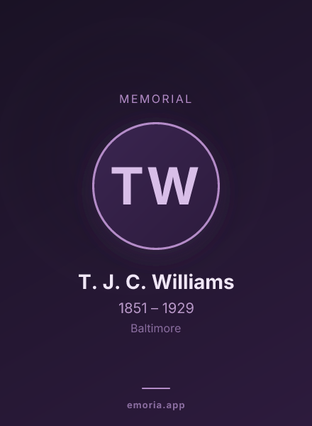 Memorial portrait of T. J. C. Williams