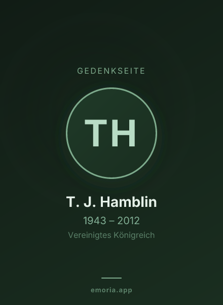 Gedenkportrait von T. J. Hamblin