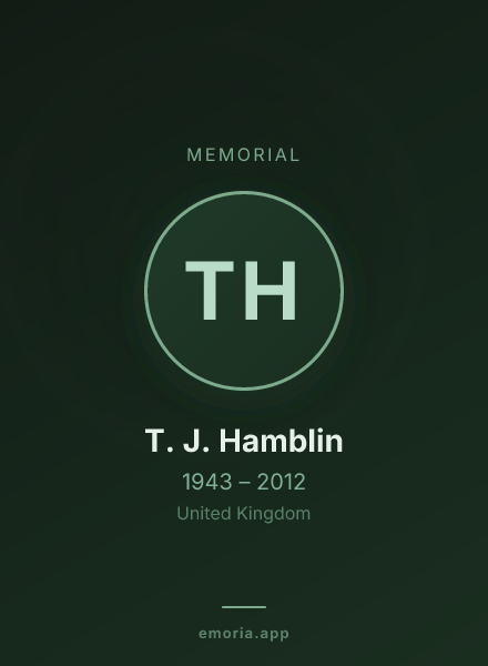 Memorial portrait of T. J. Hamblin
