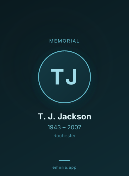 Memorial portrait of T. J. Jackson