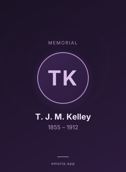 Memorial portrait of T. J. M. Kelley