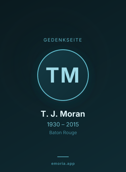 Gedenkportrait von T. J. Moran