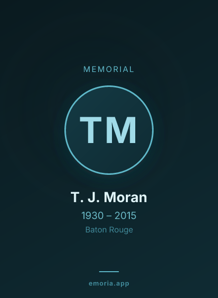 Memorial portrait of T. J. Moran
