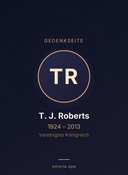 Gedenkportrait von T. J. Roberts