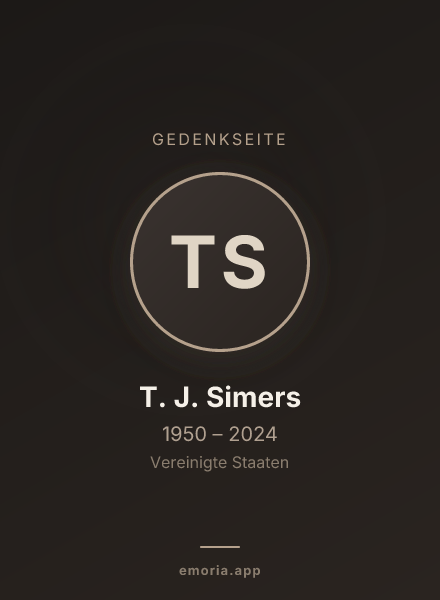 Gedenkportrait von T. J. Simers