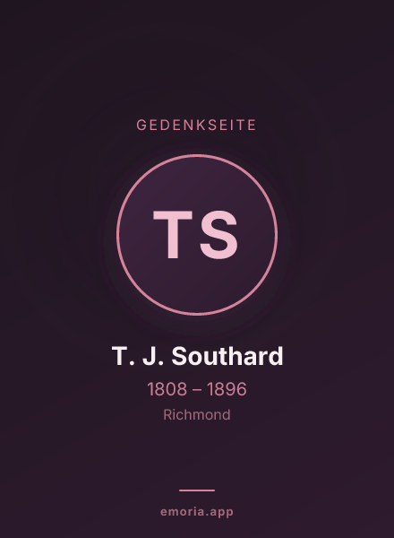 Gedenkportrait von T. J. Southard