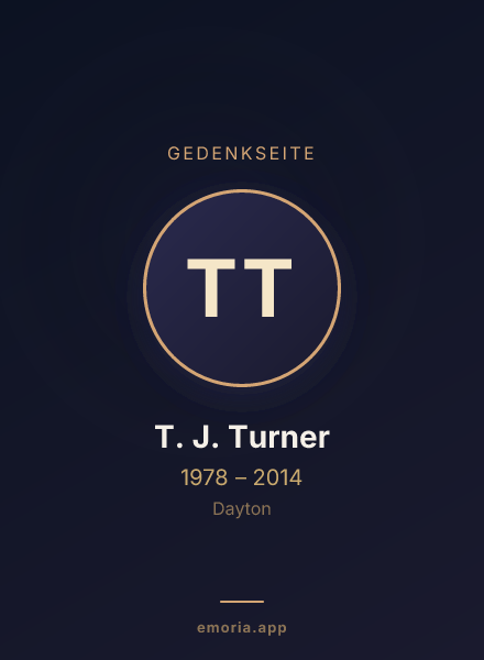 Gedenkportrait von T. J. Turner
