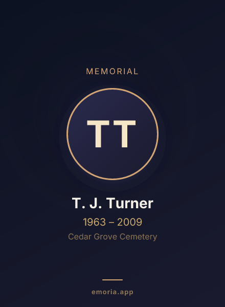 Memorial portrait of T. J. Turner
