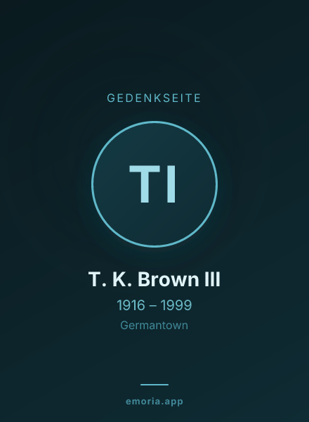 Gedenkportrait von T. K. Brown III