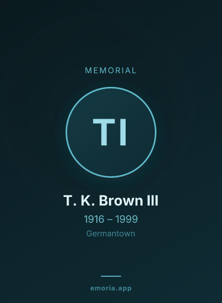 Memorial portrait of T. K. Brown III