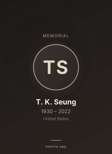 Memorial portrait of T. K. Seung