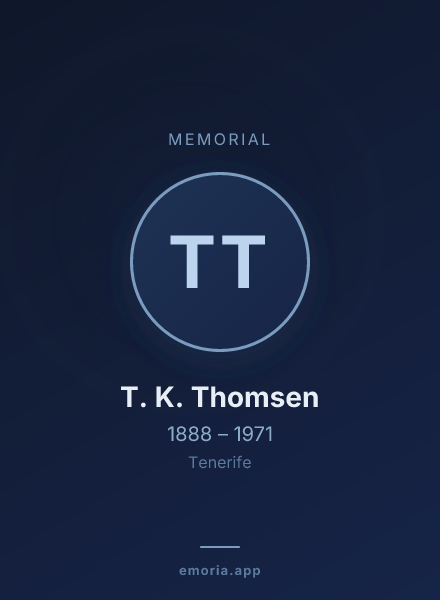 Memorial portrait of T. K. Thomsen