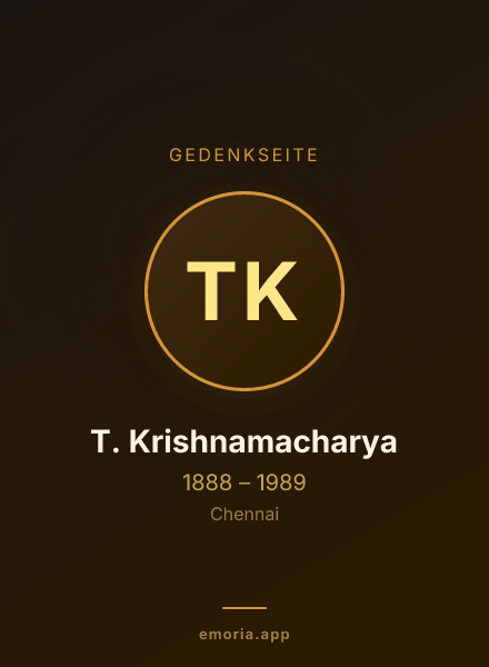 Gedenkportrait von T. Krishnamacharya