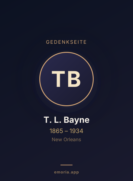 Gedenkportrait von T. L. Bayne