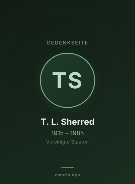 Gedenkportrait von T. L. Sherred