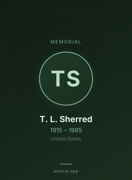 Memorial portrait of T. L. Sherred