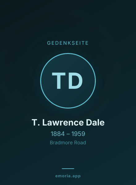 Gedenkportrait von T. Lawrence Dale