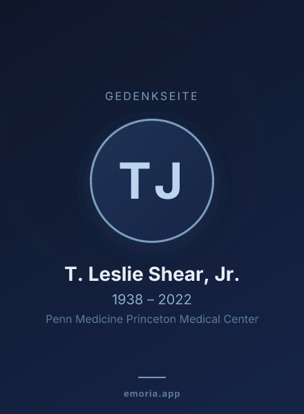 Gedenkportrait von T. Leslie Shear, Jr.