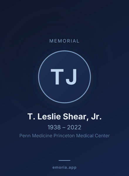 Memorial portrait of T. Leslie Shear, Jr.