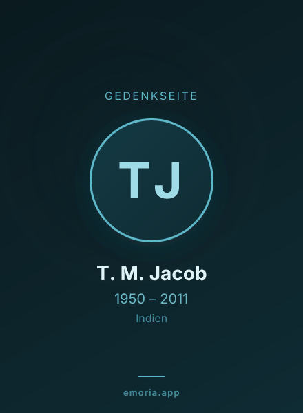 Gedenkportrait von T. M. Jacob