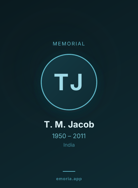 Memorial portrait of T. M. Jacob