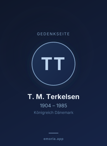 Gedenkportrait von T. M. Terkelsen