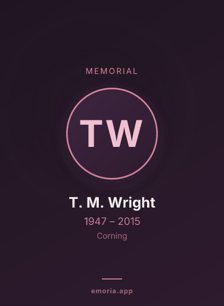 Memorial portrait of T. M. Wright