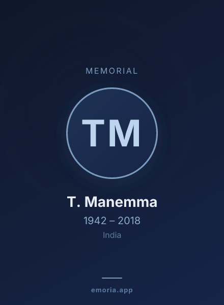 Memorial portrait of T. Manemma