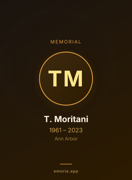 Memorial portrait of T. Moritani