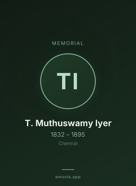 Memorial portrait of T. Muthuswamy Iyer