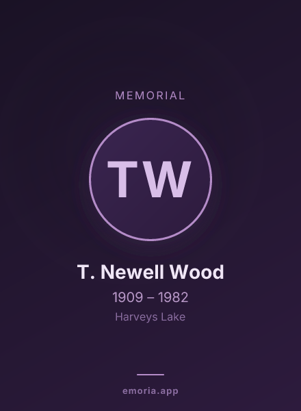 Memorial portrait of T. Newell Wood