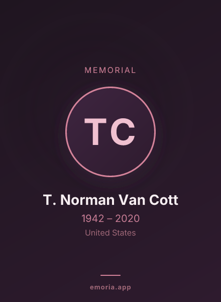 Memorial portrait of T. Norman Van Cott