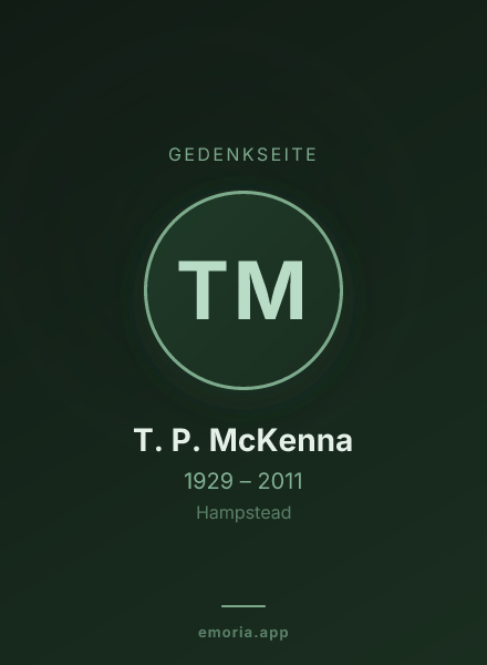 Gedenkportrait von T. P. McKenna