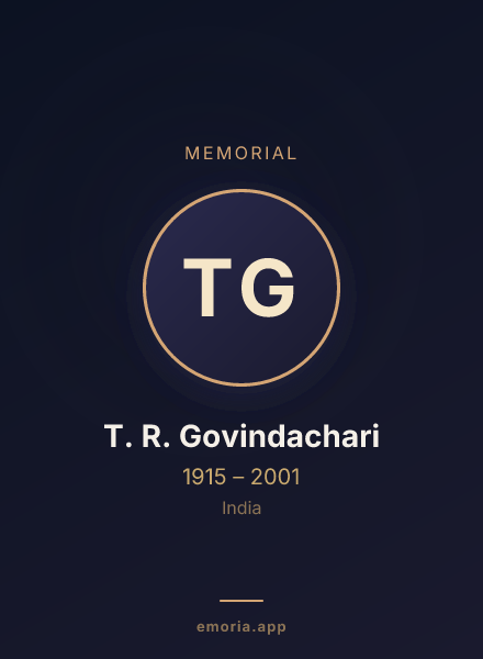 Memorial portrait of T. R. Govindachari