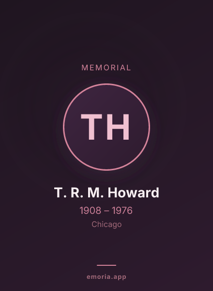 Memorial portrait of T. R. M. Howard