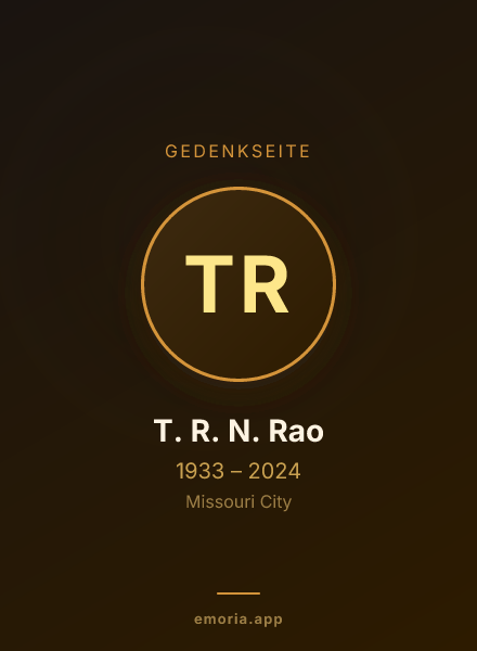 Gedenkportrait von T. R. N. Rao