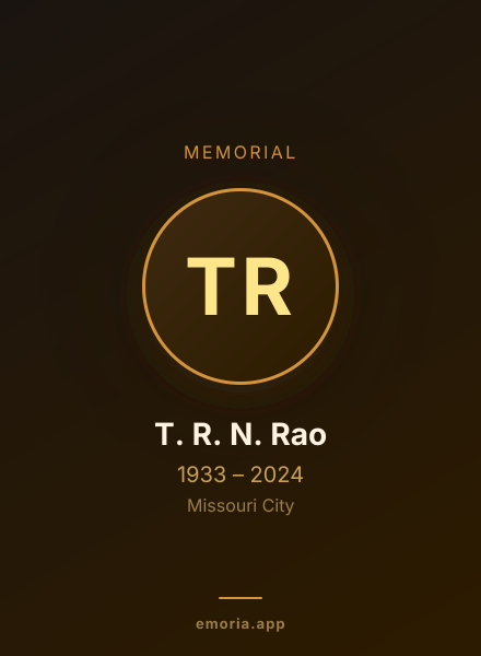 Memorial portrait of T. R. N. Rao