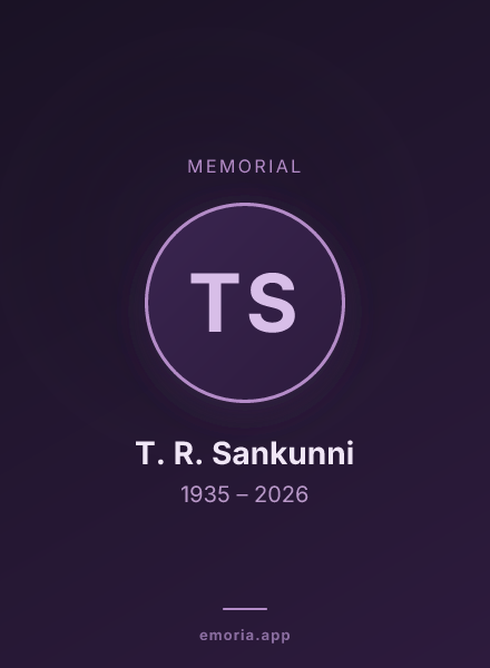 Memorial portrait of T. R. Sankunni