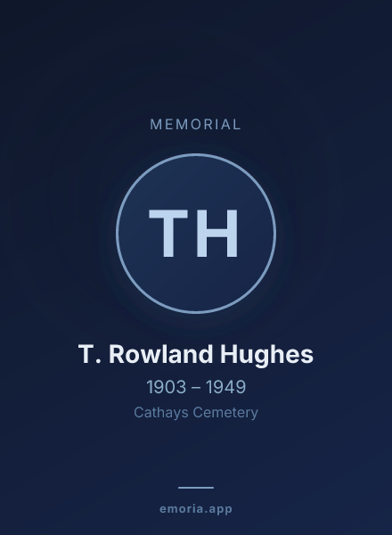 Memorial portrait of T. Rowland Hughes