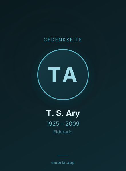 Gedenkportrait von T. S. Ary