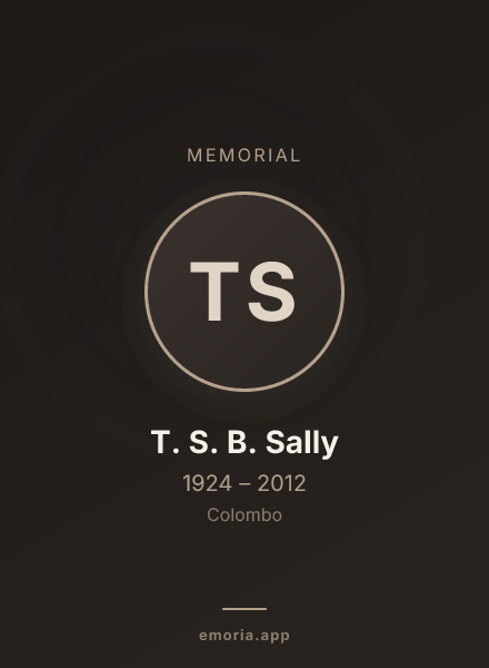Memorial portrait of T. S. B. Sally